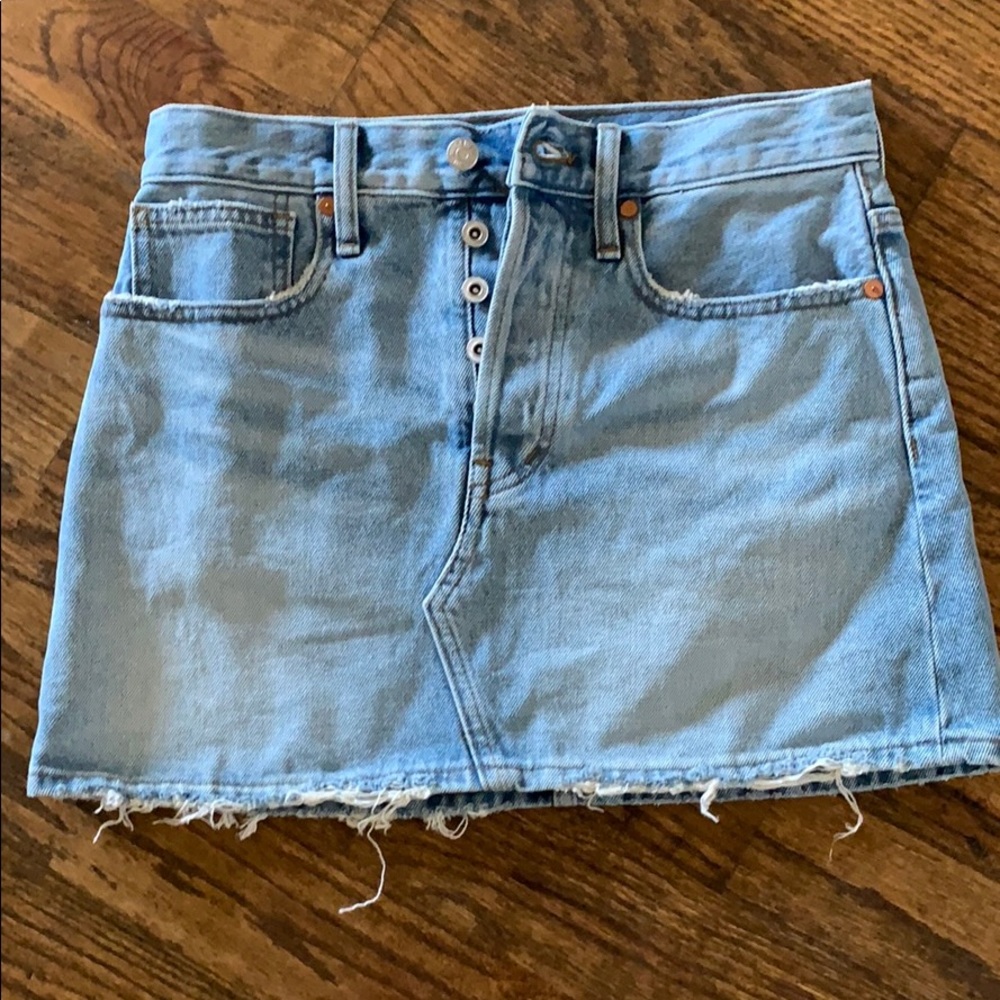 NWT Madewell Relaxed Denim Skirt, Northdale Wash